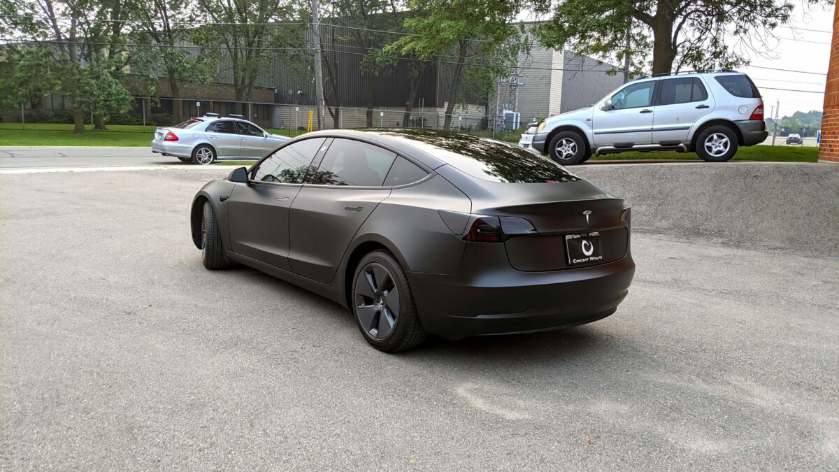 Tesla Model Phantom Black Concept Wraps