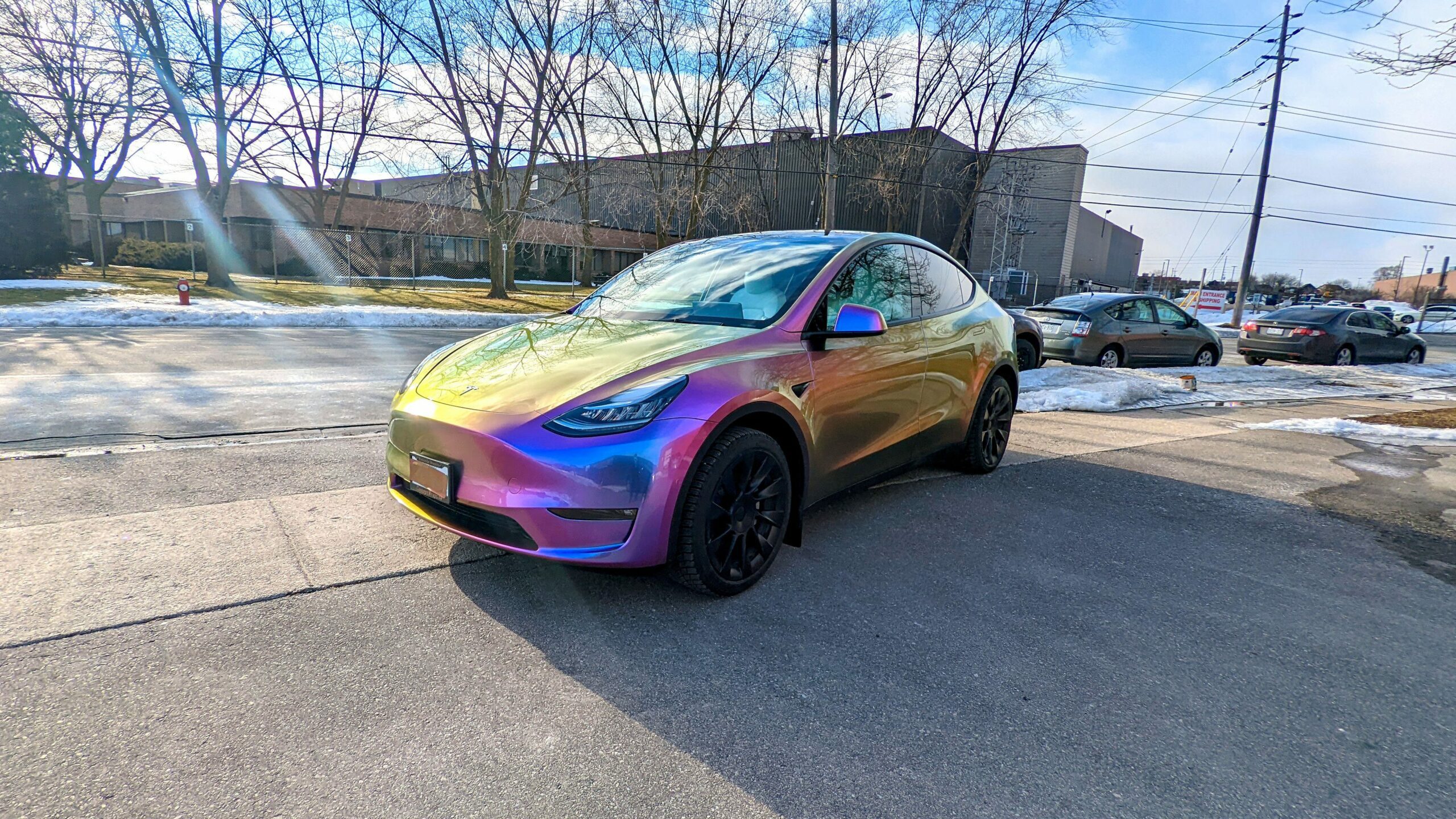 Tesla Model Y Matte Grey Aluminum Concept Wraps