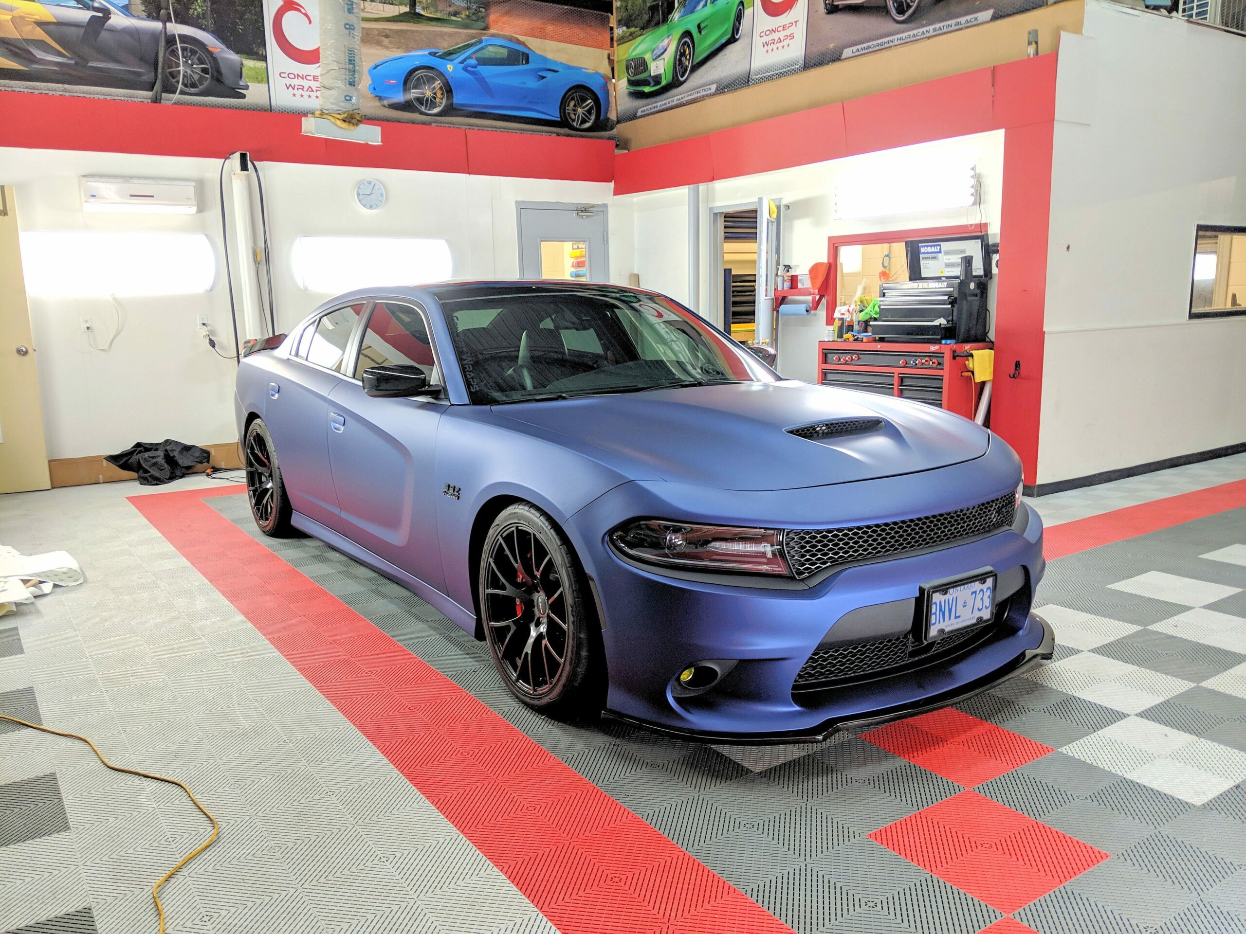 dodge charger matte blue