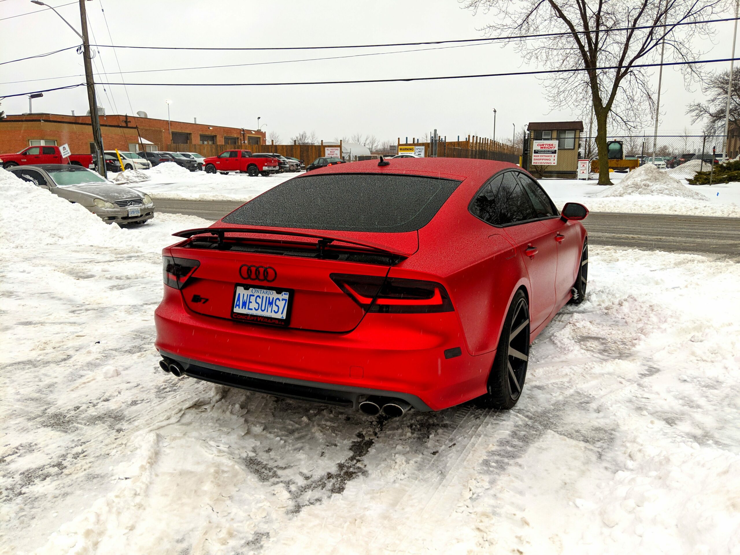 Audi RS7 Satin Red Chrome - Concept Wraps