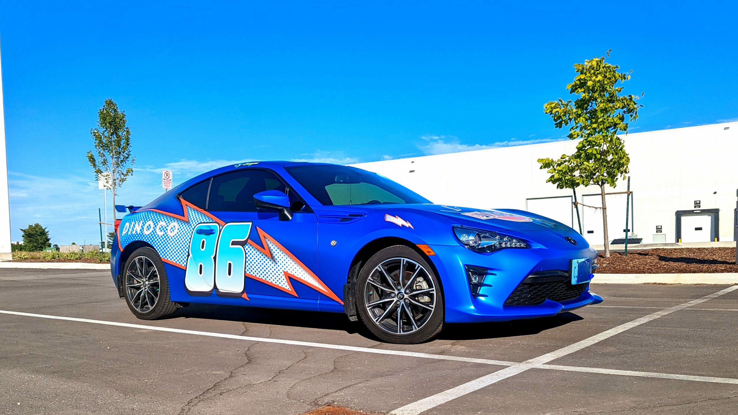 Toyota 86 Satin Perfect Blue And Custom Print - Concept Wraps