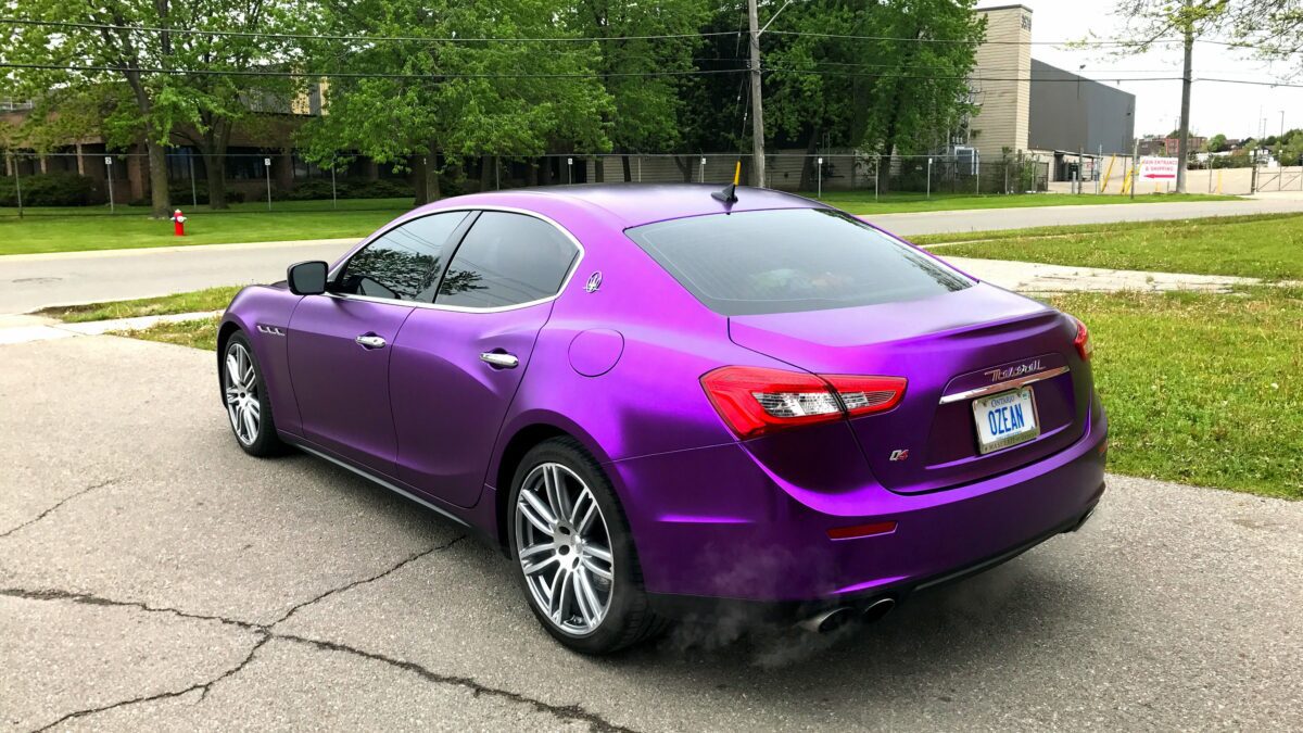 Maserati Ghibli Satin Purple Chrome Concept Wraps