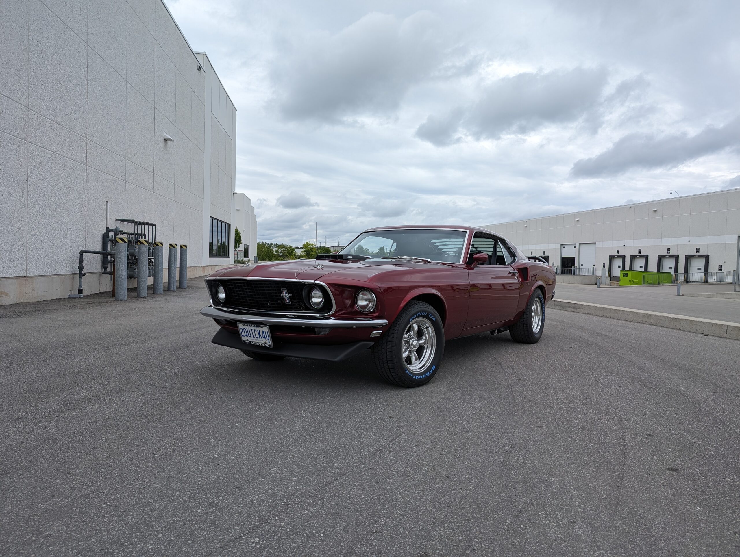 1969 Ford Mustang protected with Hexis Bodyfence X clear paint protection film by Concept Wraps in Burlington, Ontario.